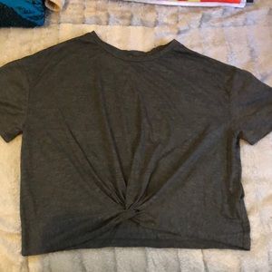 Gray crop top